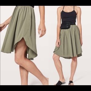 Lululemon the Everyday Olive/Sage Skirt